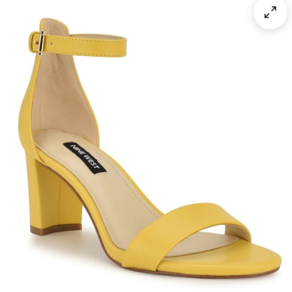Nine West Pruce Ankle Strap Block Heel Sandals wedding guest shoe - Picture 1 of 5